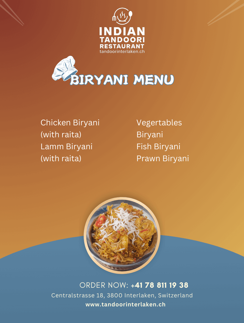 BIRYANI MENU