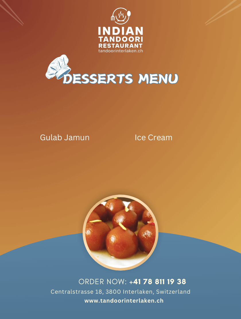 DESSERTS MENU